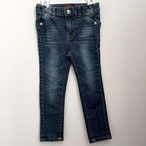7 for all mankind dark distressed denim jean sz 4t